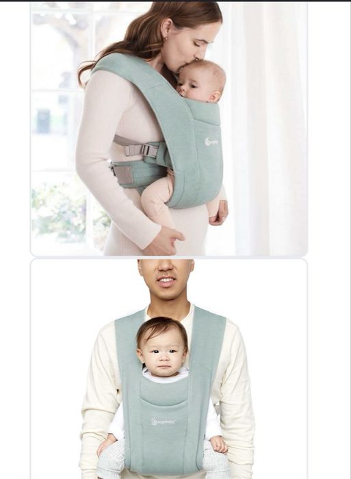 Marsupiu sistem de purtare ergobaby embrace 3-11 kg soft jade