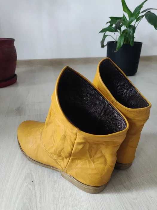 Cizme dama piele naturala, vintage, facut de mana in Turcia, nr.38