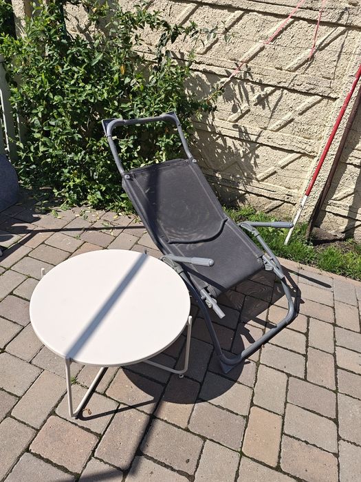 Seslong mobil și măsuță ptr balcon, gradina