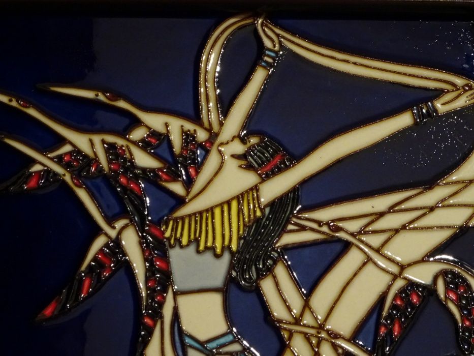 Tablou Ceramică Art Deco - Dans cu păsări