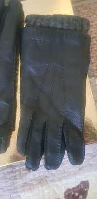 Мъжки ръкавици ест кожа  Armany jeans /перфектни М /L/нови