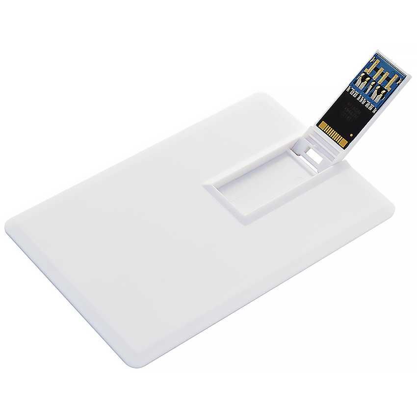 Флешка Визитка Card , 16 ГБ, USB 3.0, белая