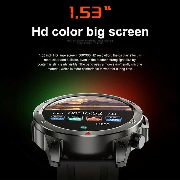 Смарт часовник с GPS, компас, разговори, фитнес тракер