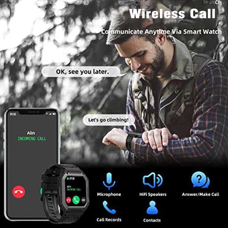 Смарт часовник STELS KR60, 1.8" дисплей, Bluetooth, IP67, Силикон