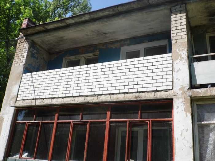 Кладка кирпича на балкон | Гишт терамиз, Kladka balkon gisht