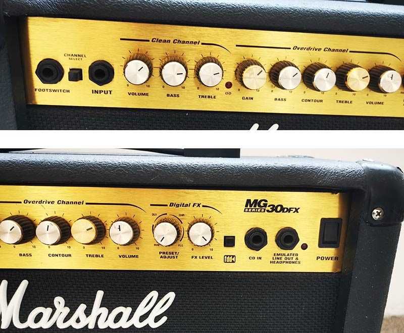 Усилвател за китара кубе Marshall MG30DFX 30W с overdrive