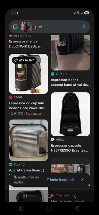 Expresor apart cafea