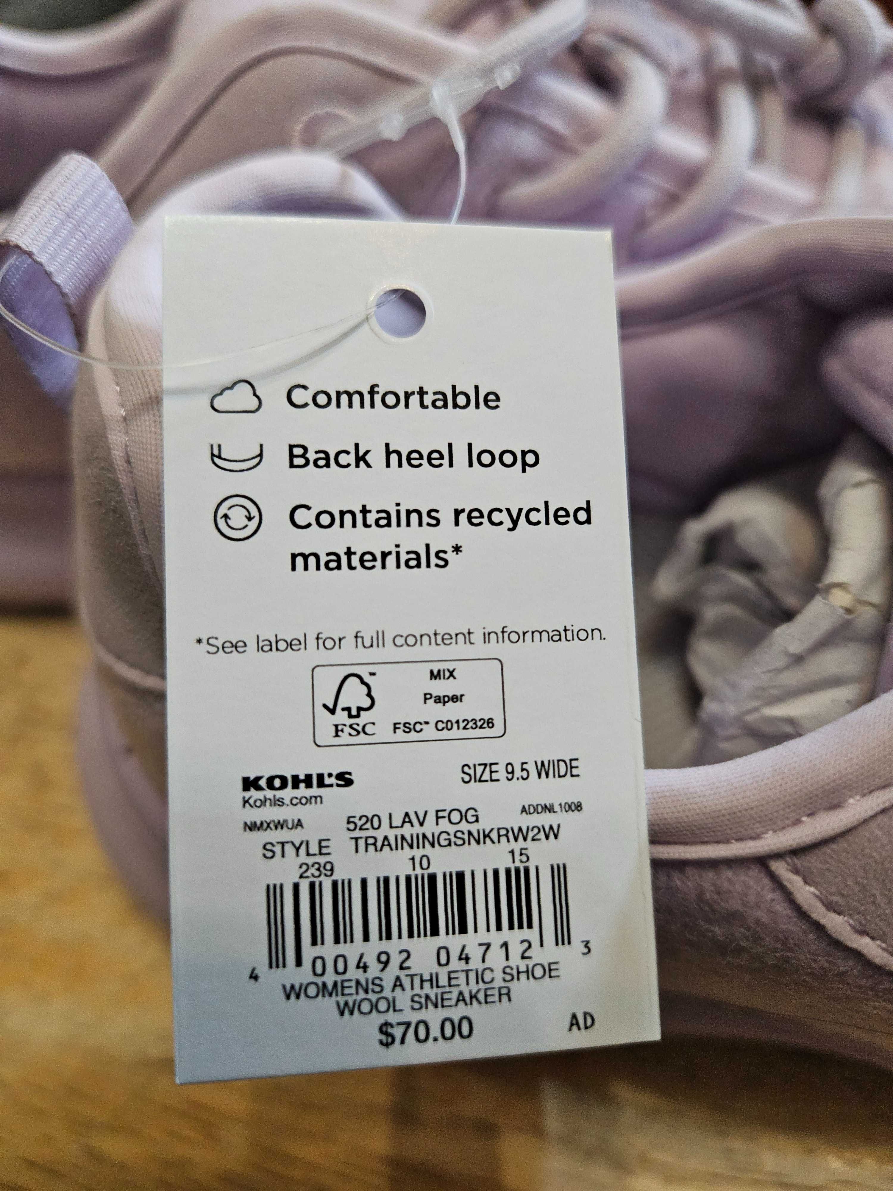 Сникерсы женские мягкие, матерчатые, Kohl's 9.5 размер