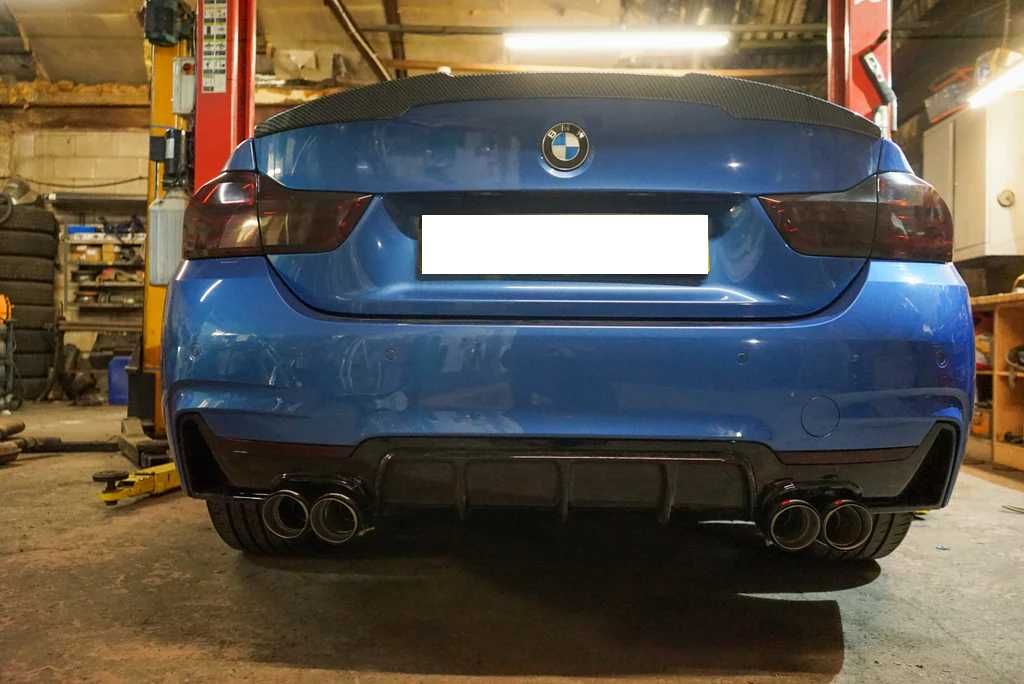 Difuzor Bara Spate M Performance BMW F32 F33 F36, Evacuari Duble Quad
