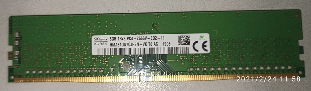 Серверная память Hynix 8GB DDR4 1Rx8 PC4-2666V-E