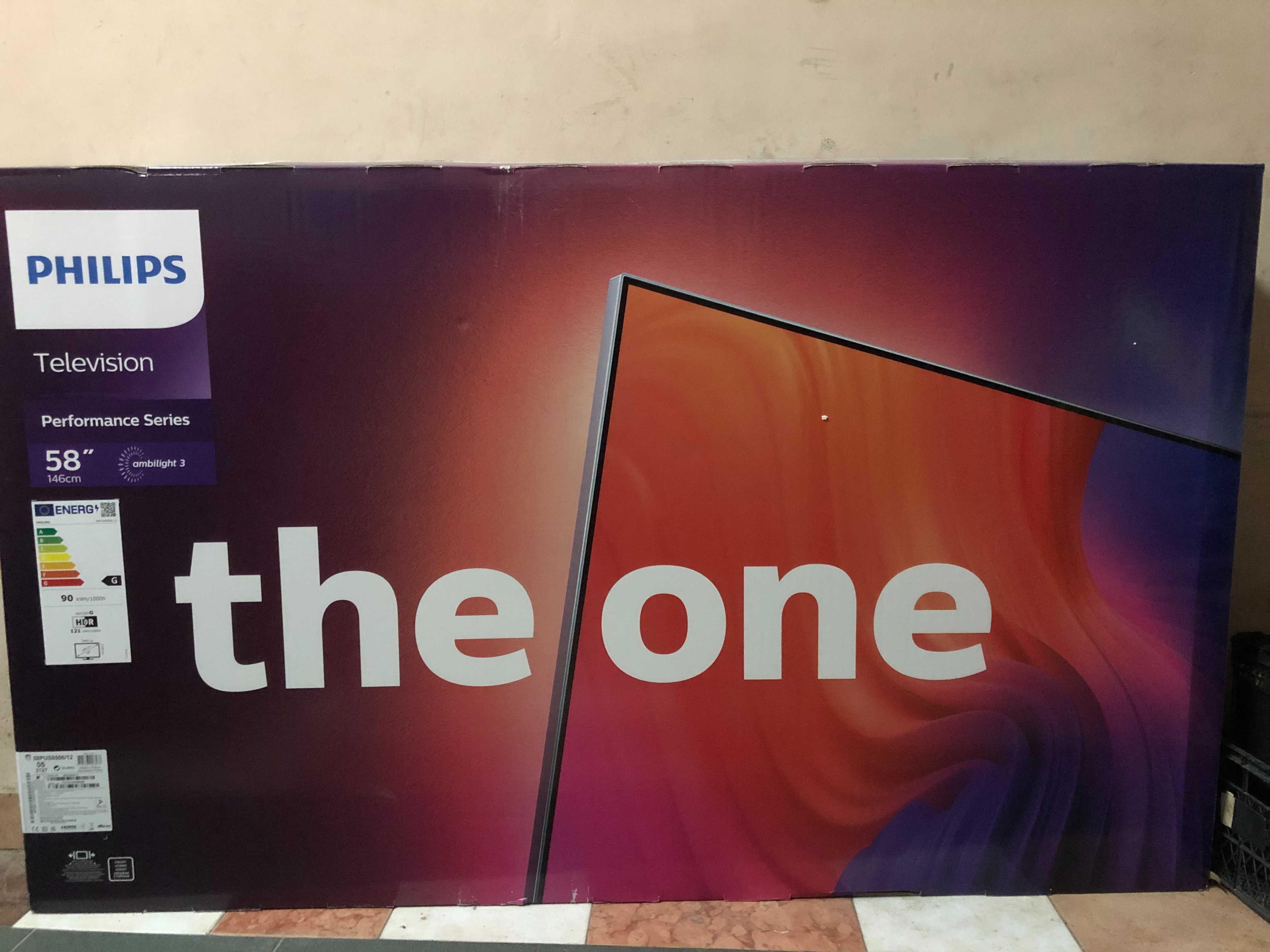 Телевизор PHILIPS TV LCD THE ONE Abilight 3 58" 146см. нов с дефект!