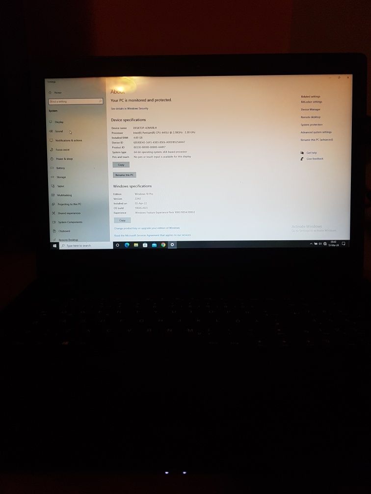 Vand laptop Lenovo