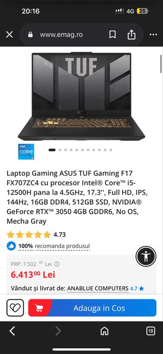Laptop asus tuf gaming f17