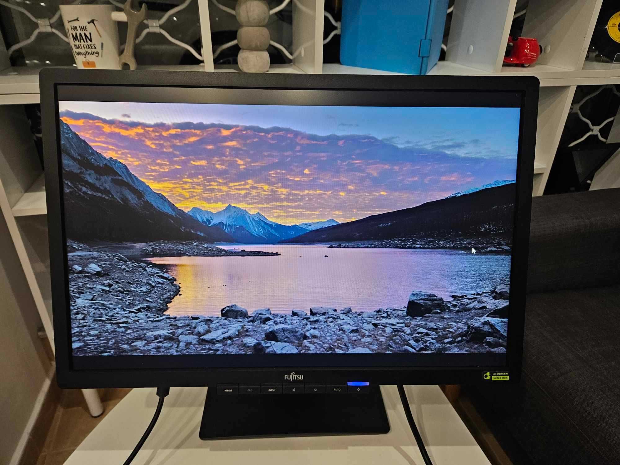 +Гаранция! Монитор Fujitsu B22W-6 LED 22" инча + кабели