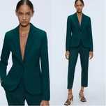 Масленозелен костюм ZARA