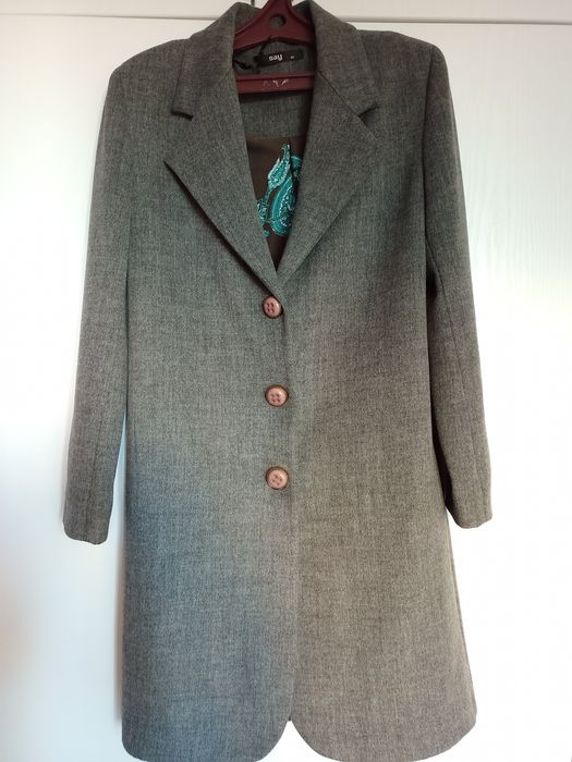 Пальто, новое, серое