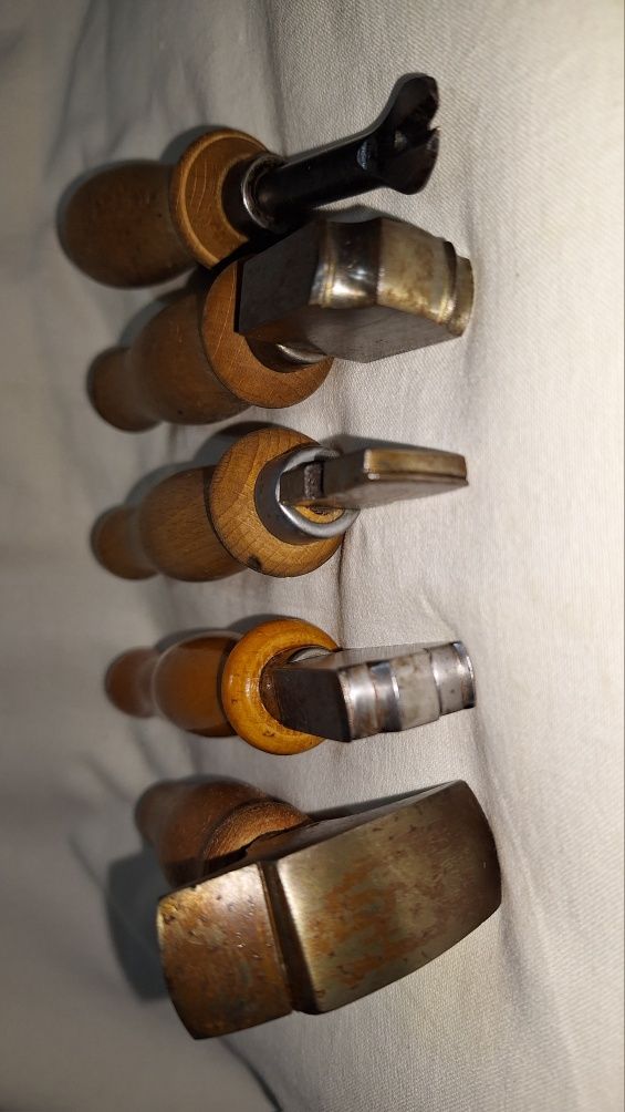 Стари занаятчийски сарашки кожарски обущарски инструменти--5 броя
