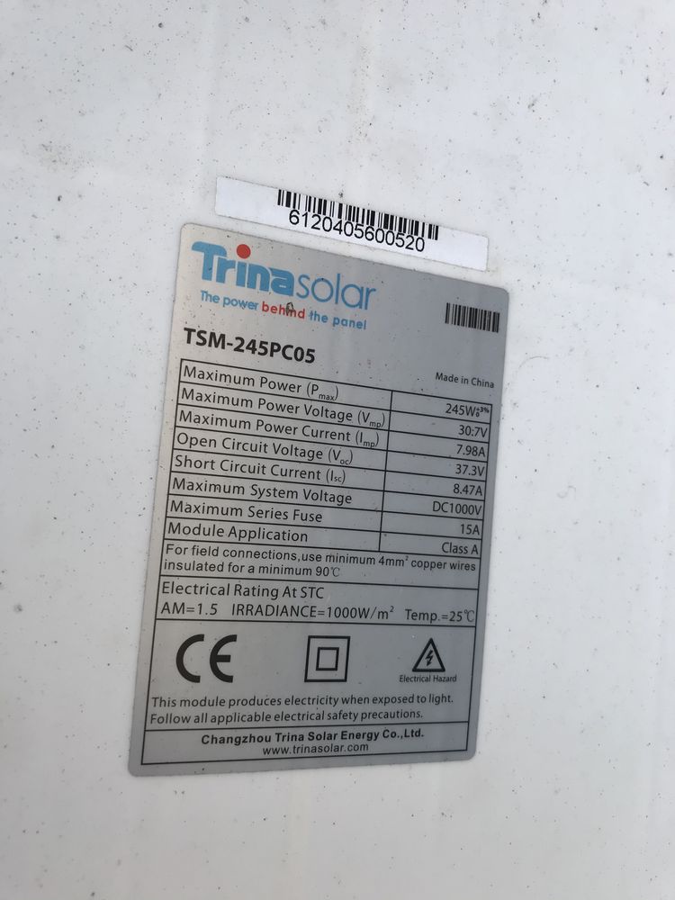 Panouri Fotovoltaince Trina Solar 245w