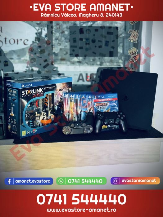 Consola Gaming SONY Playstation 4 PS4 Slim 1TB 2 Controller 7 Jocuri