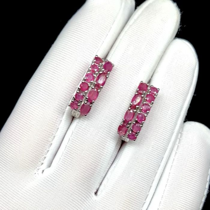 Серьги с натуральными Рубинами
