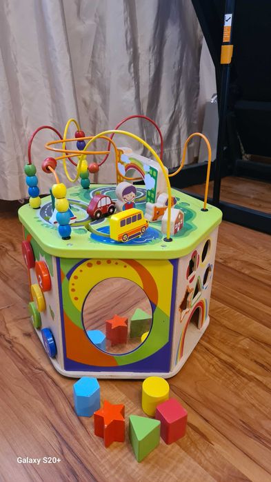 Образователен дървен куб голям