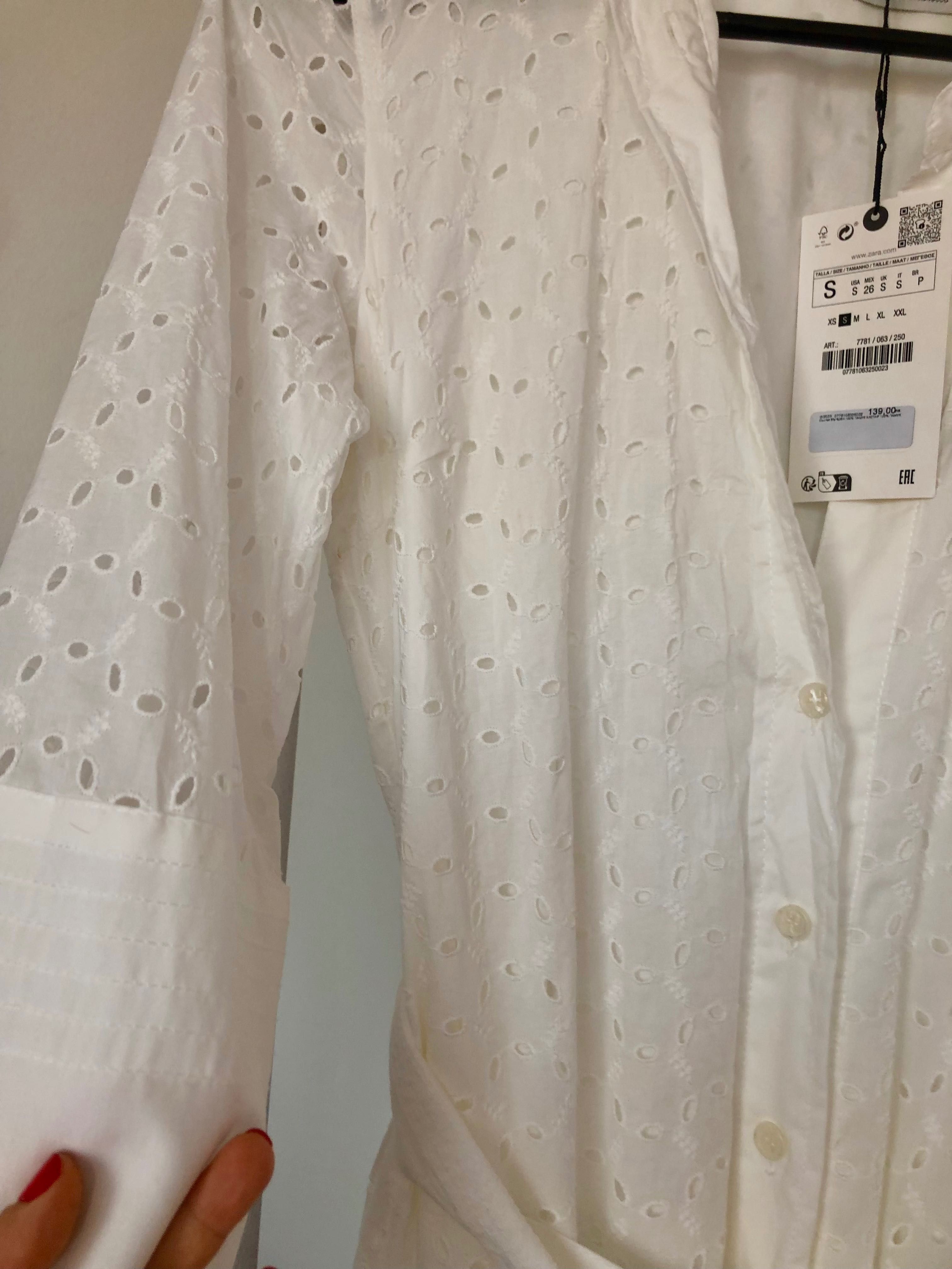 Zara рокля бродерия
