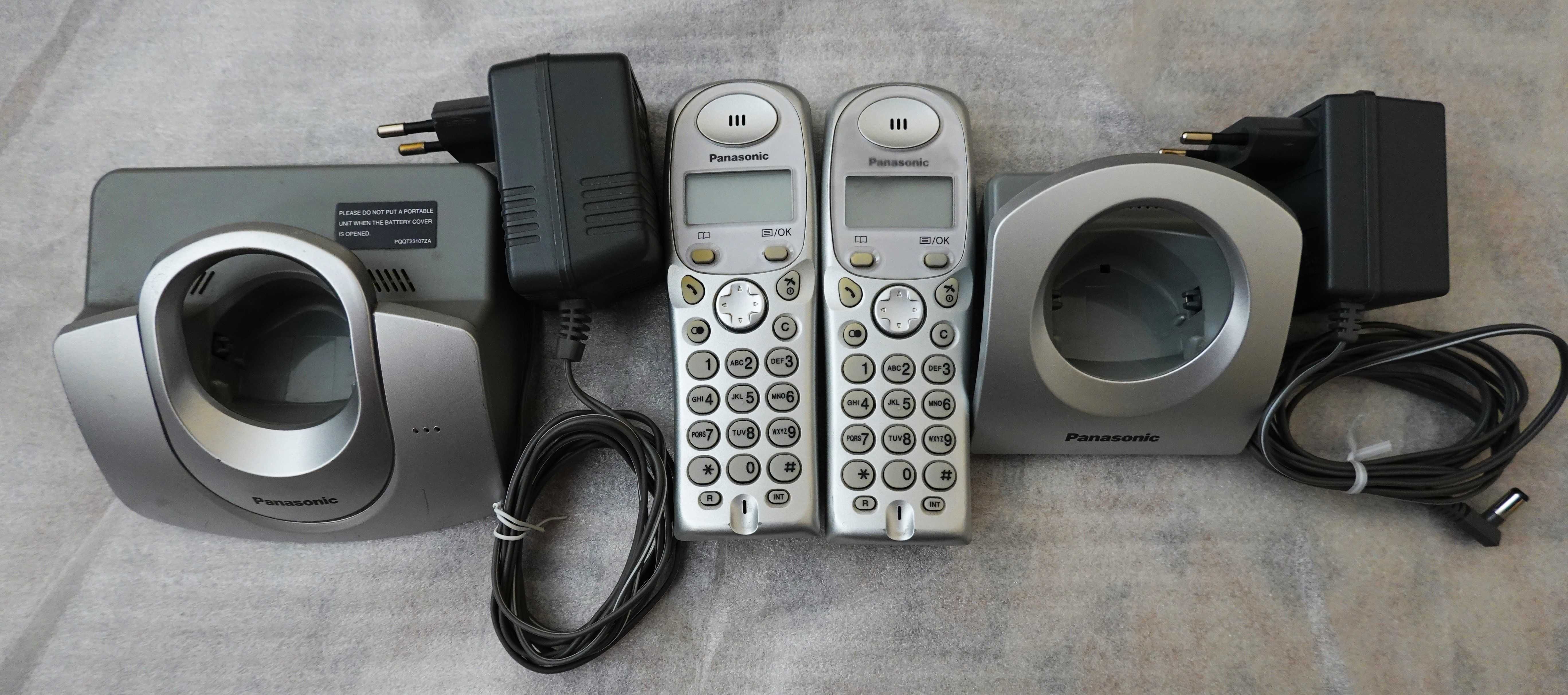 Panasonic телефон с двe слушалки
