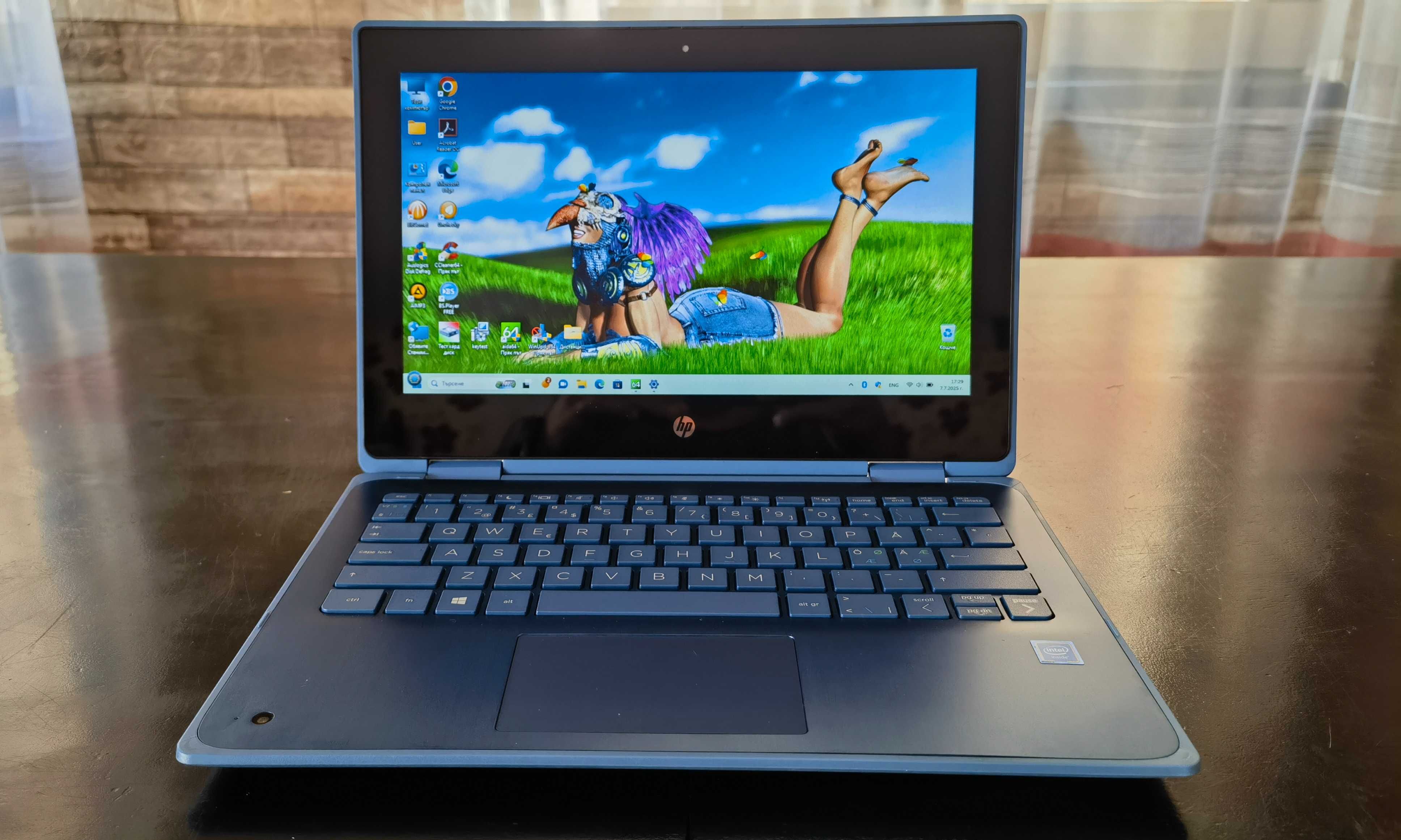 Гаранционен Touchscreen HP X360/IPS11.6сKам/4CoreUp2.4ghz/DDR4/SSD240g
