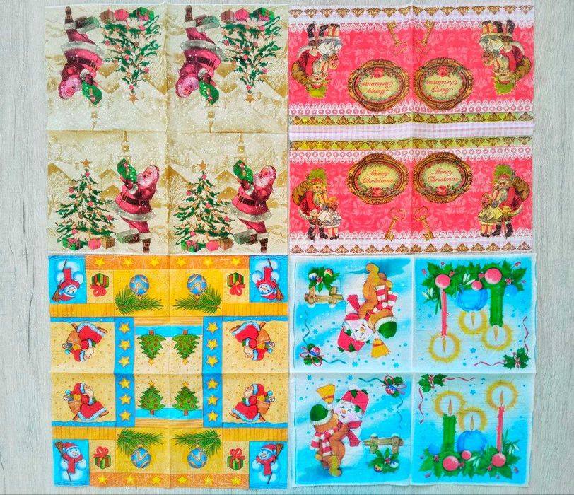 Новогодние салфетки для декупажа