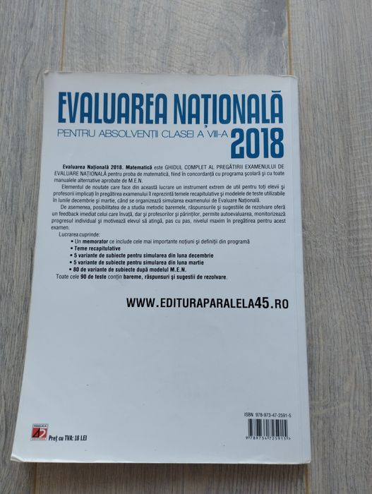 Vand culegere matematica EN clasa a 8-a