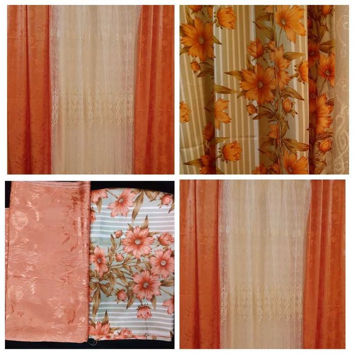 Новые занавески высота 2,5метра, шир 85-105см 1шт.Цена 100тыс комплект