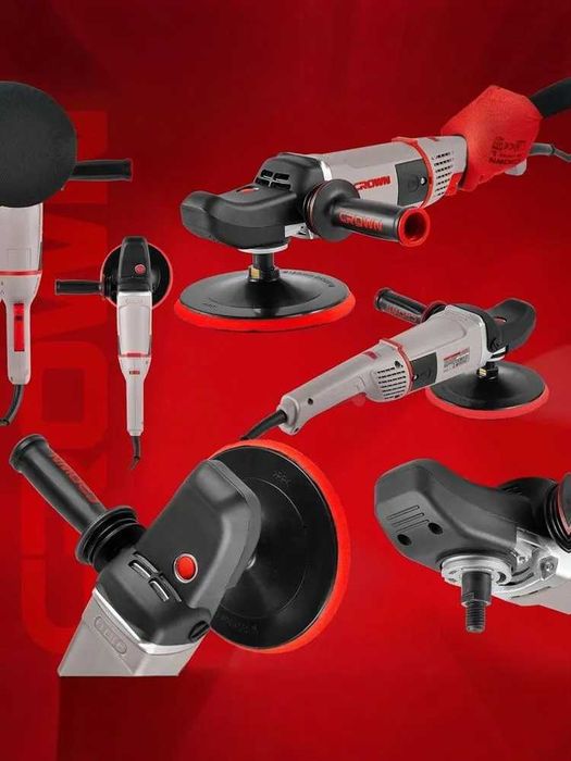 Полировальная машинка CROWN CT13528 | 1500 Вт | 180 мм | 7 скоростей