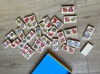 Domino cu animale colorate din lemn