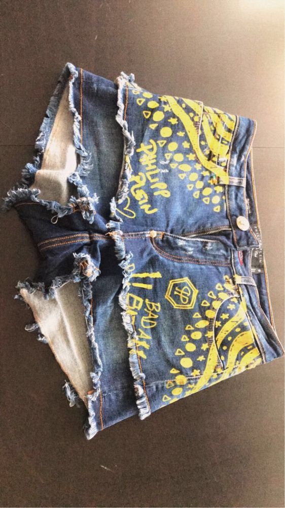 Philipp Plein denim hot pants "switzerland"