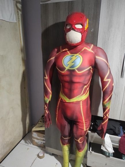 Costume Cosplay Flash Omul Fulger, Halloween, evenimente, petreceri