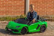 Лицензирана акумулаторна кола Lamborghini Aventador 2025,MP4,24V,600W