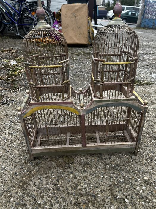Colivie dubla vintage pentru păsări
