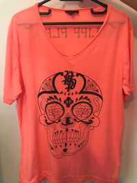 Tricou Philipp Plein SKULL Roz Original pietre Swarovski Marimea XXL