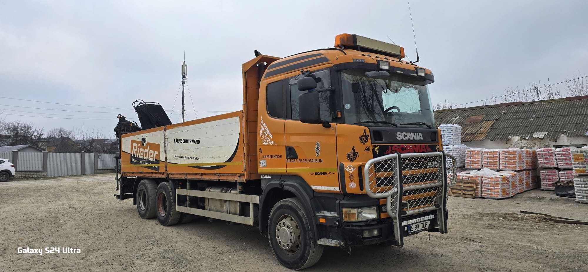 SCANIA R 124 Camion cu macara