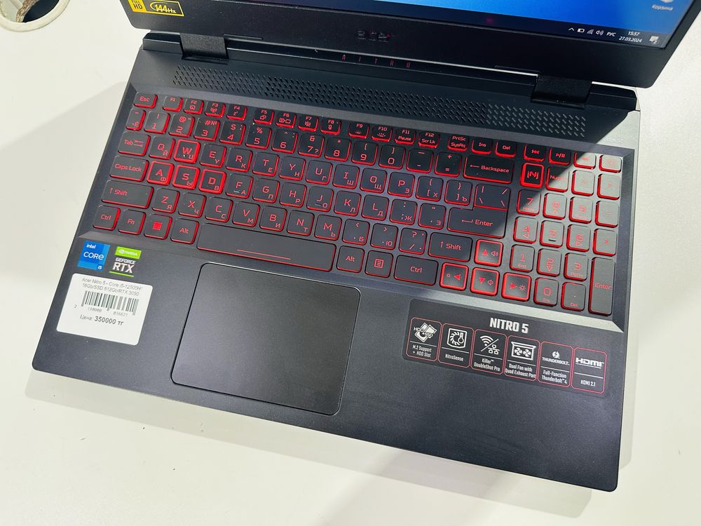 Рассрочка! Acer Nitro 5 - Core i5-12500H/ 16Gb/SSD 512Gb/RTX 3050