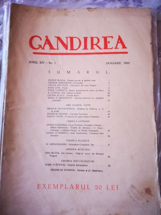 Reviste  Gandirea interbelic