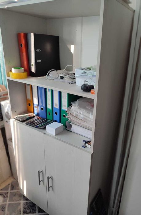 Шкаф-стеллаж деревянный под документы офисный 1.7 м