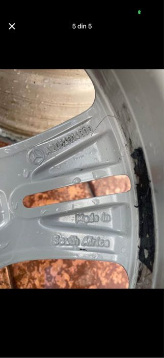 Jante roti anvelope(dot 2023) 17 Mercedes 5x112 cu senzori de presiune