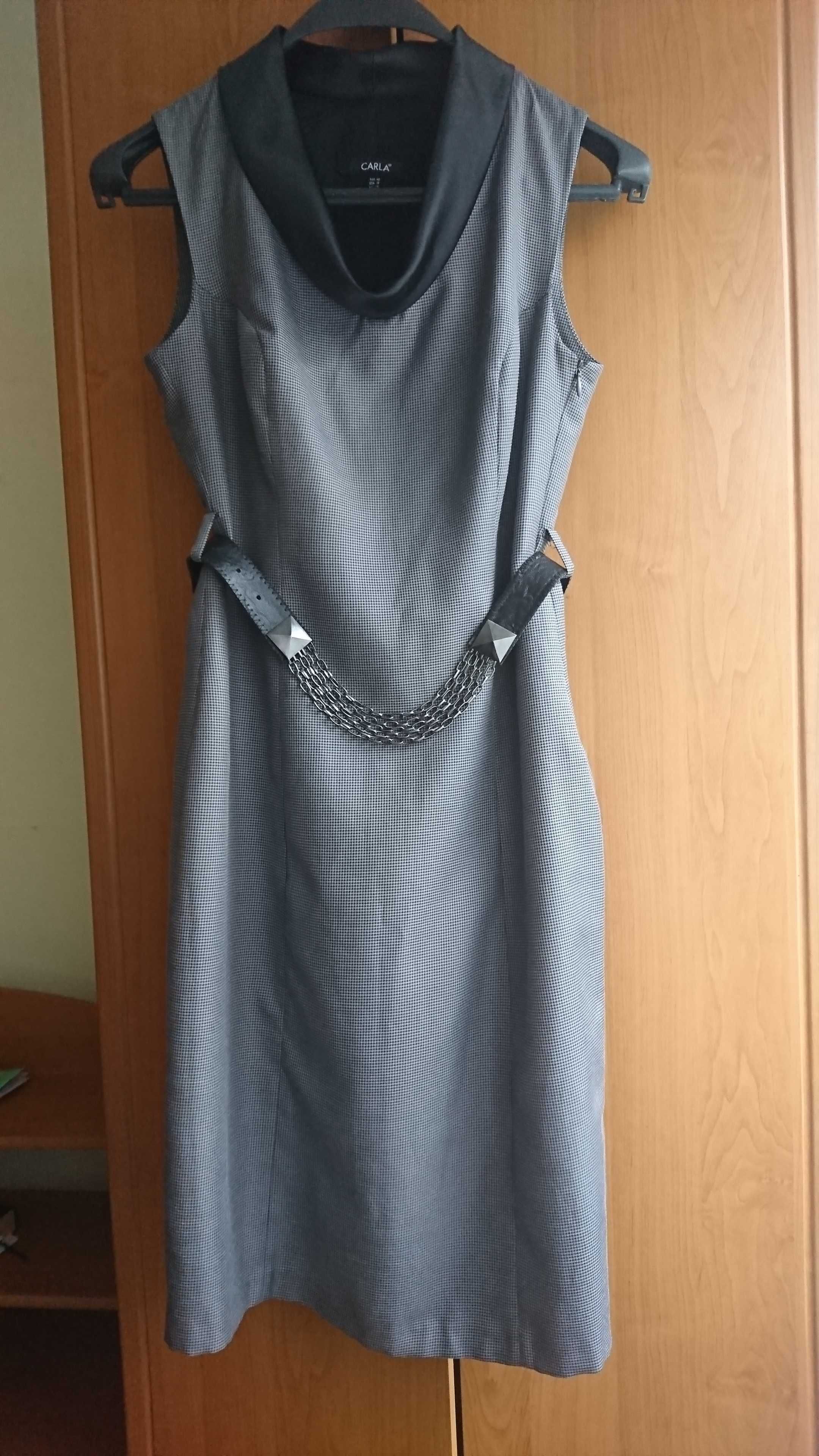 Rochie de stofa CARLA, subtire - vascoza cu guler de saten