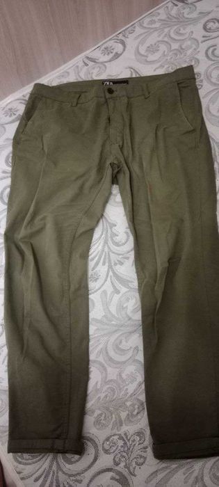 Слаксы ZARA цвет хаки