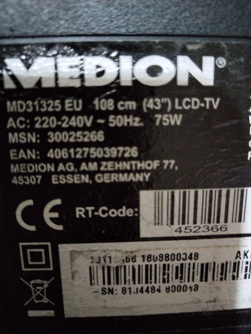 Medion 43" Vestel 17mb110s