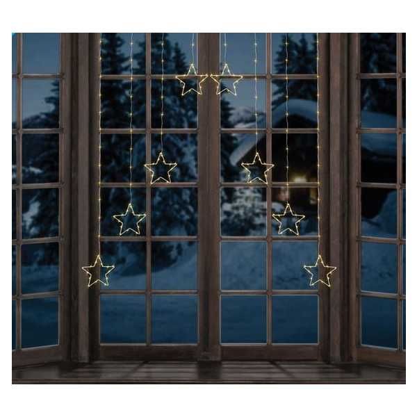 Декоративна коледна LED завеса Mercado Trade, Звезди, 184 крушки