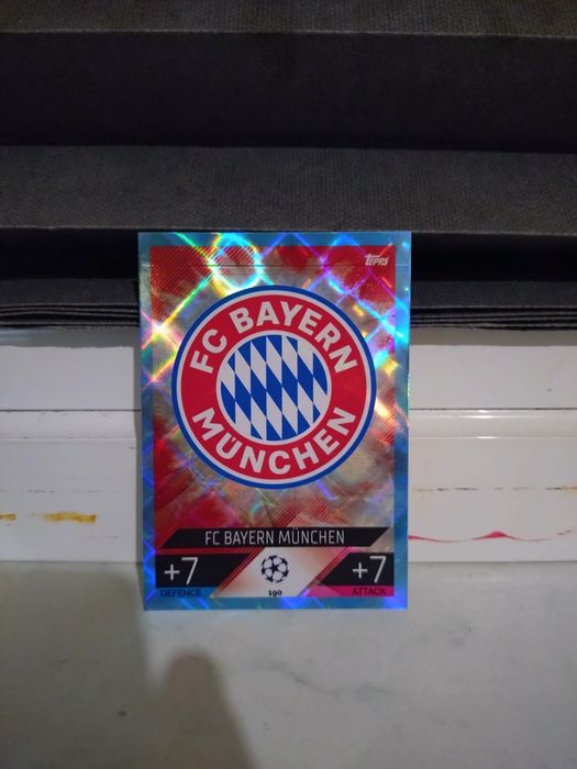 Bayern Munich Team Badge Match Attax 2023 Crystal Parallel Cards