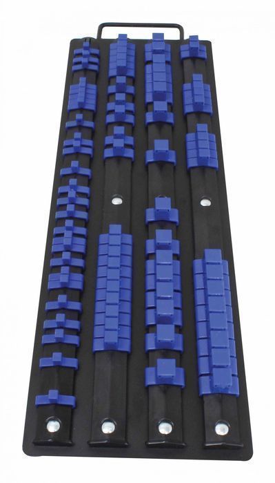 Suport organizator pentru chei tubulare 1/4 3/8 1/2 80 de clipsuri