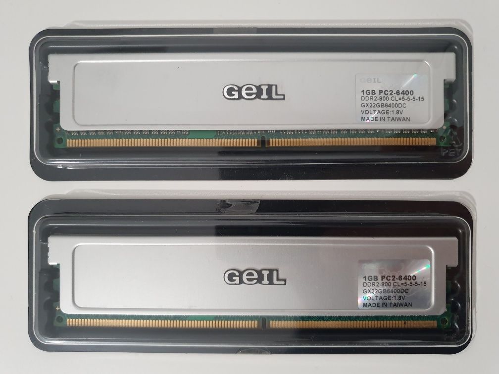 Kit Memorie RAM DDR2 GEIL 800mhz PC6400 CL5 2x1GB